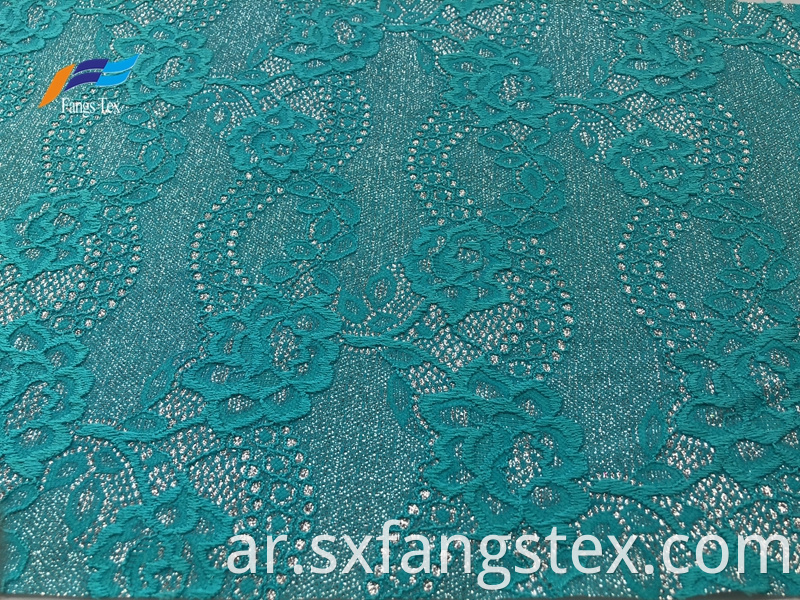 Fancy Jacquard Nylon Polyester Embroidered Lace Fabric 1